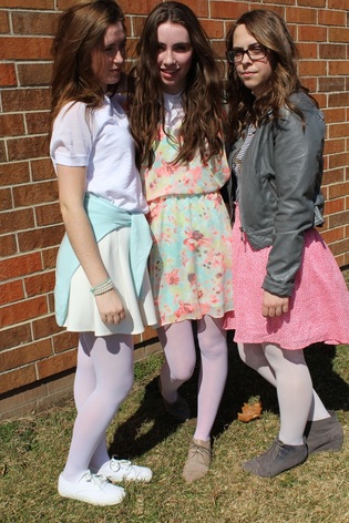 WHITE TIGHTS. (PASTEL SHOOT) - The Fashion Institute Of Howell High